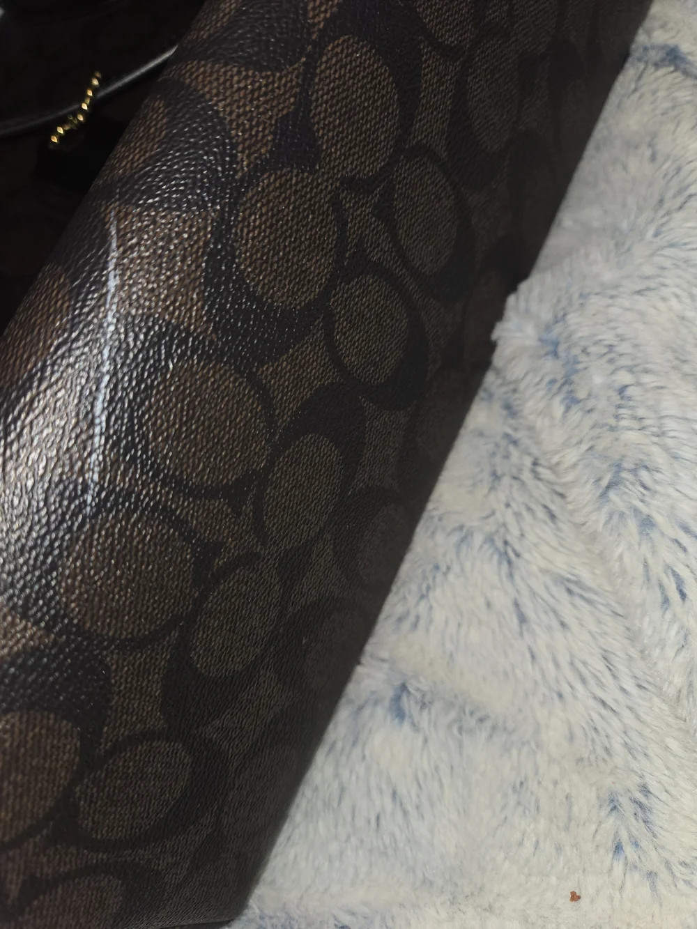 Coach Signature Brown Tote Bag with Black Straps - Picture 11 of 14